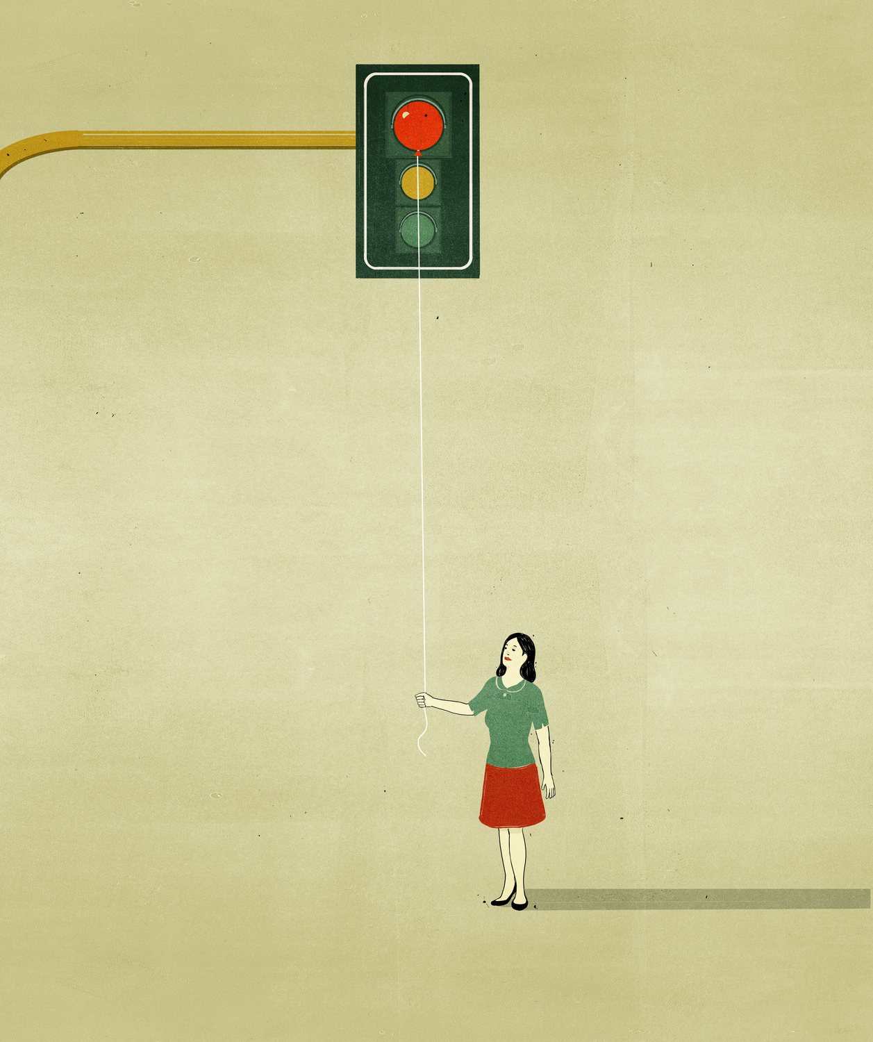 Girl with a Traffic Light Balloon