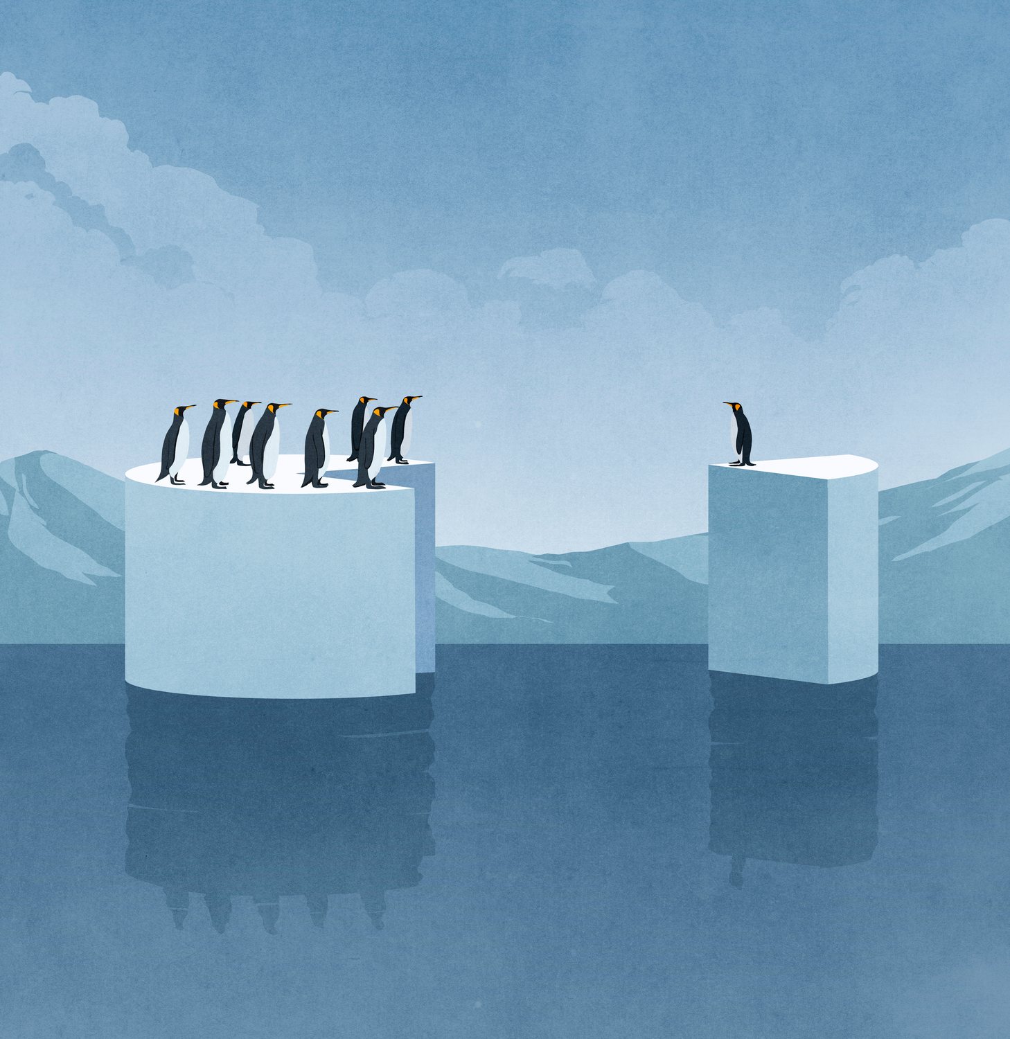 Penguins on Ice Columns