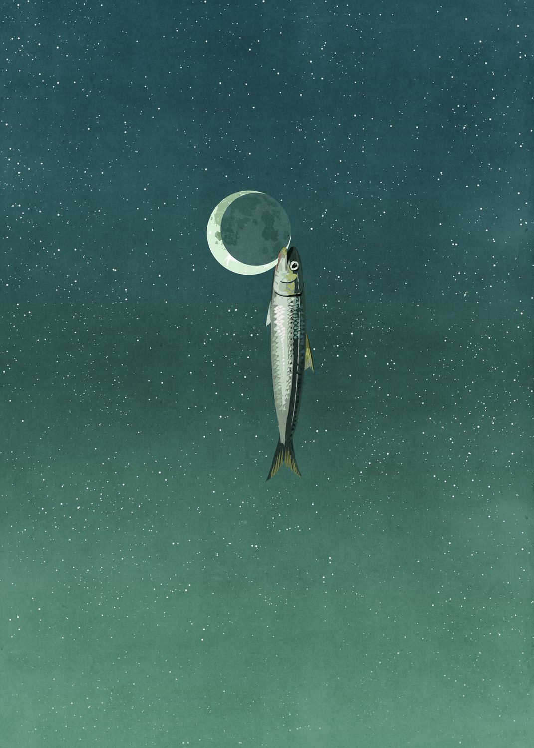 Fish Hooked on the Moon