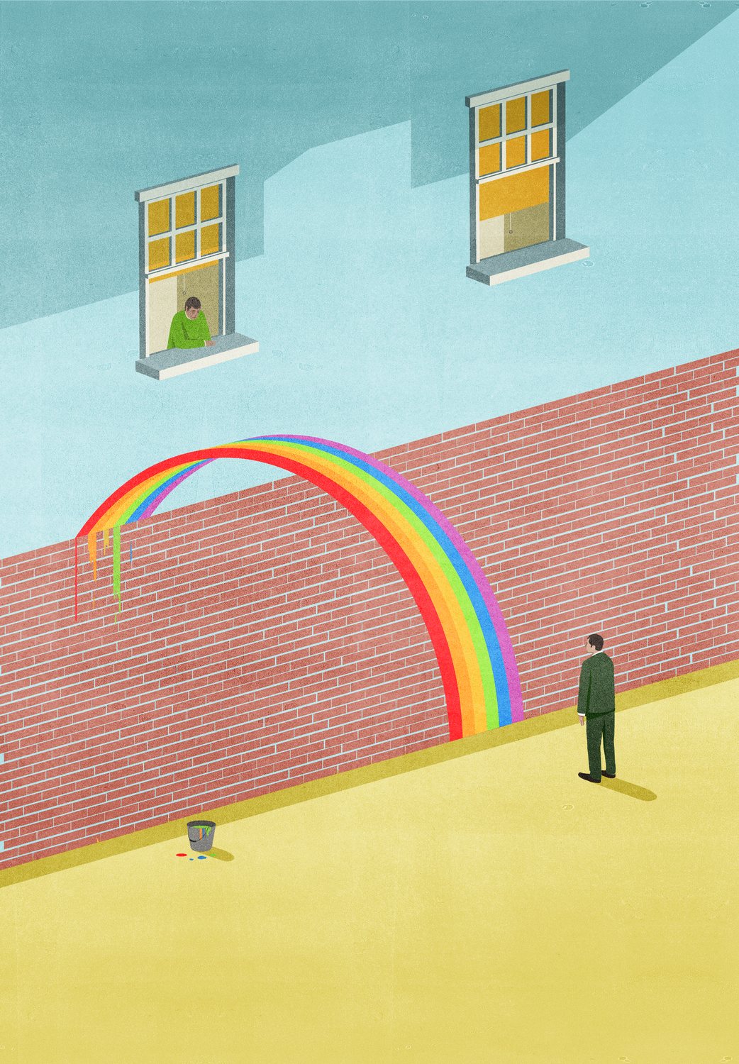 Rainbow over the Wall