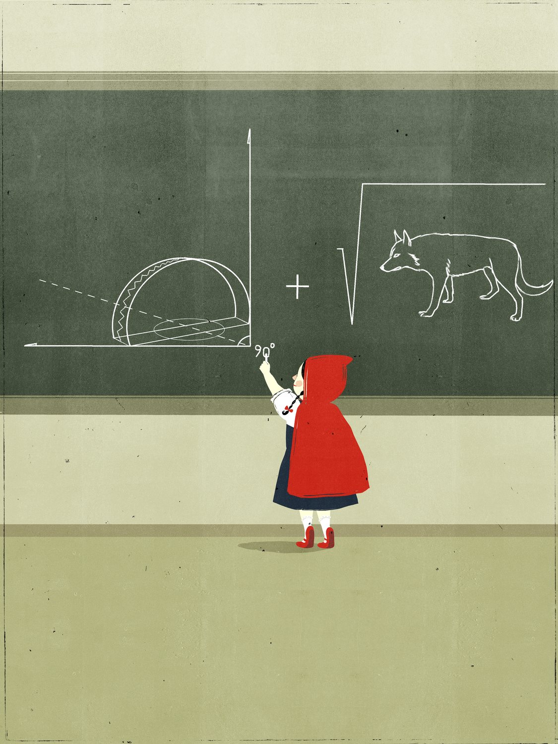 Red Riding Hood at the Blackboard
