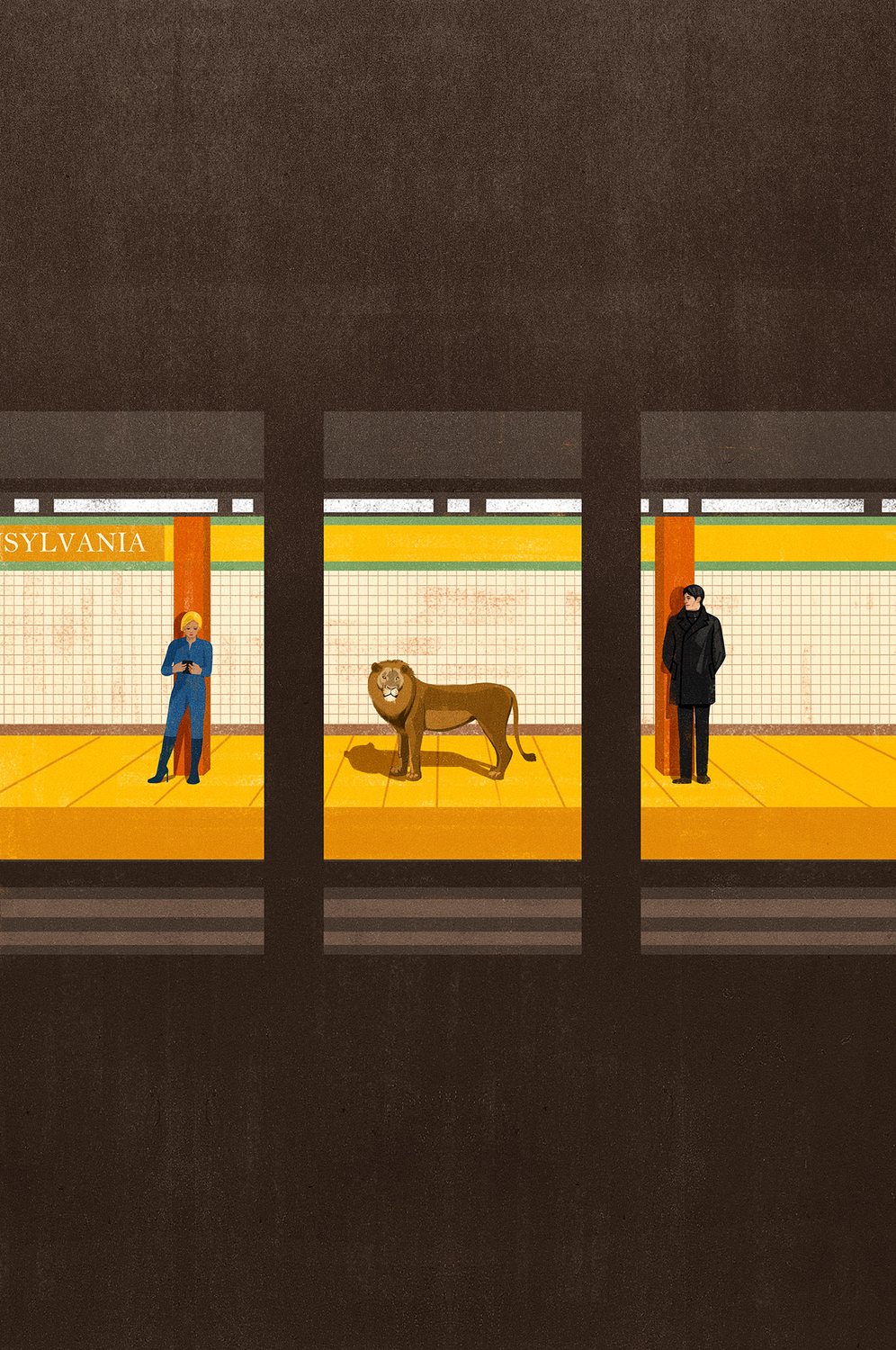 Lion on the Platform