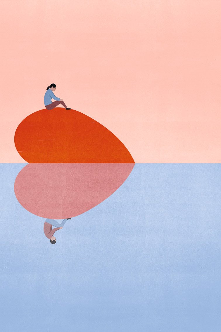Woman on a Setting Sun