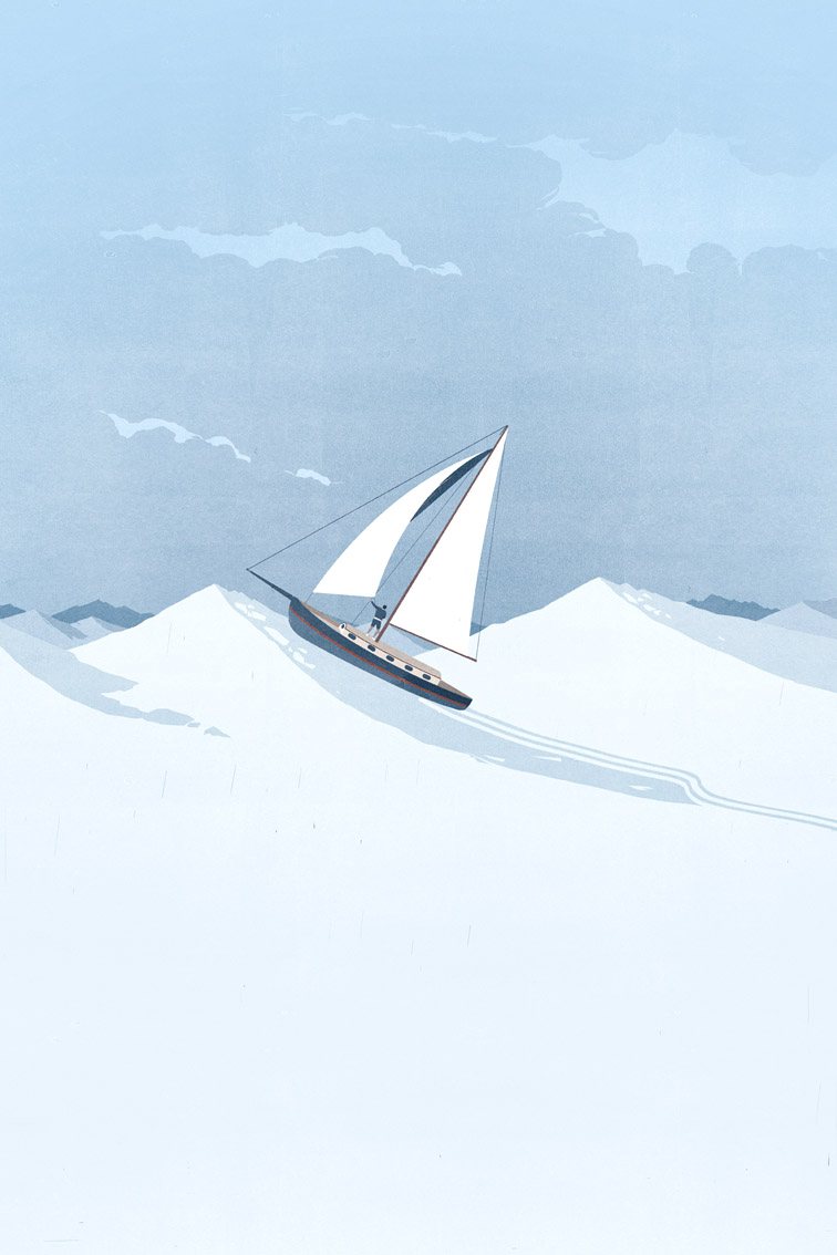 Sailing on Snow
