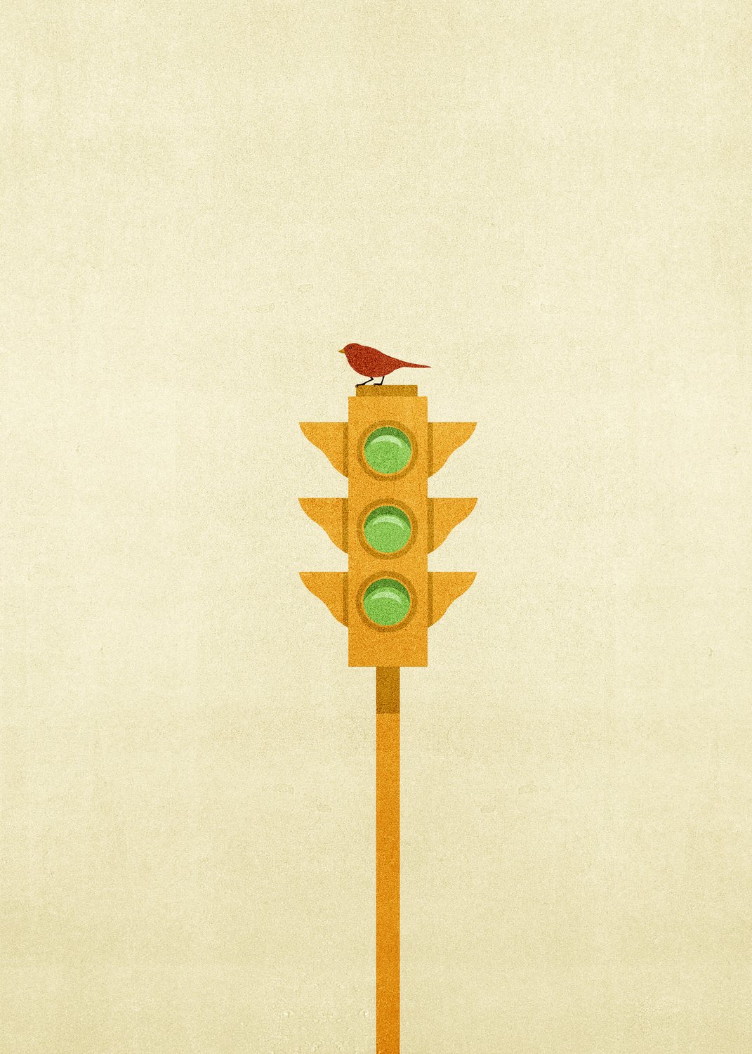 Bird on the Traffic Light