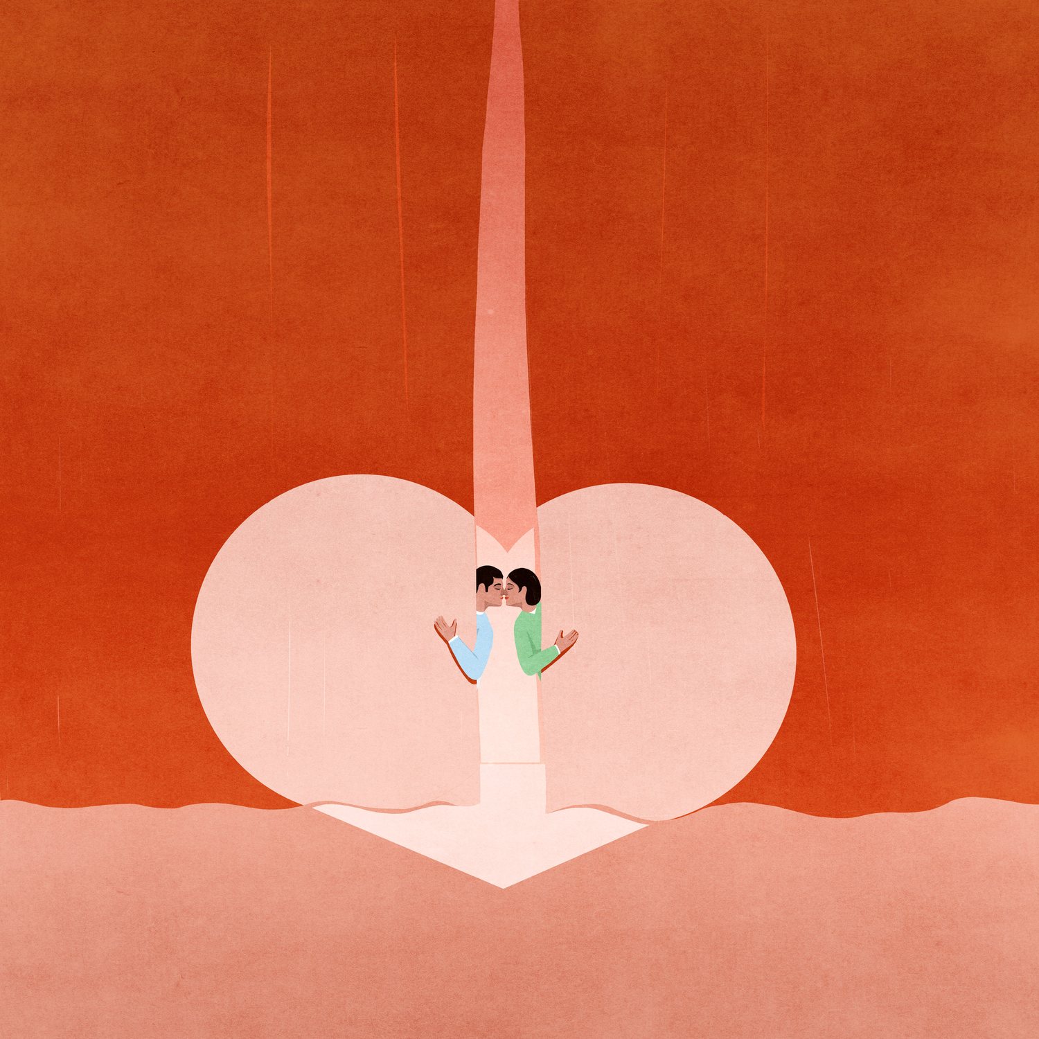 Couple in a Heart of Light