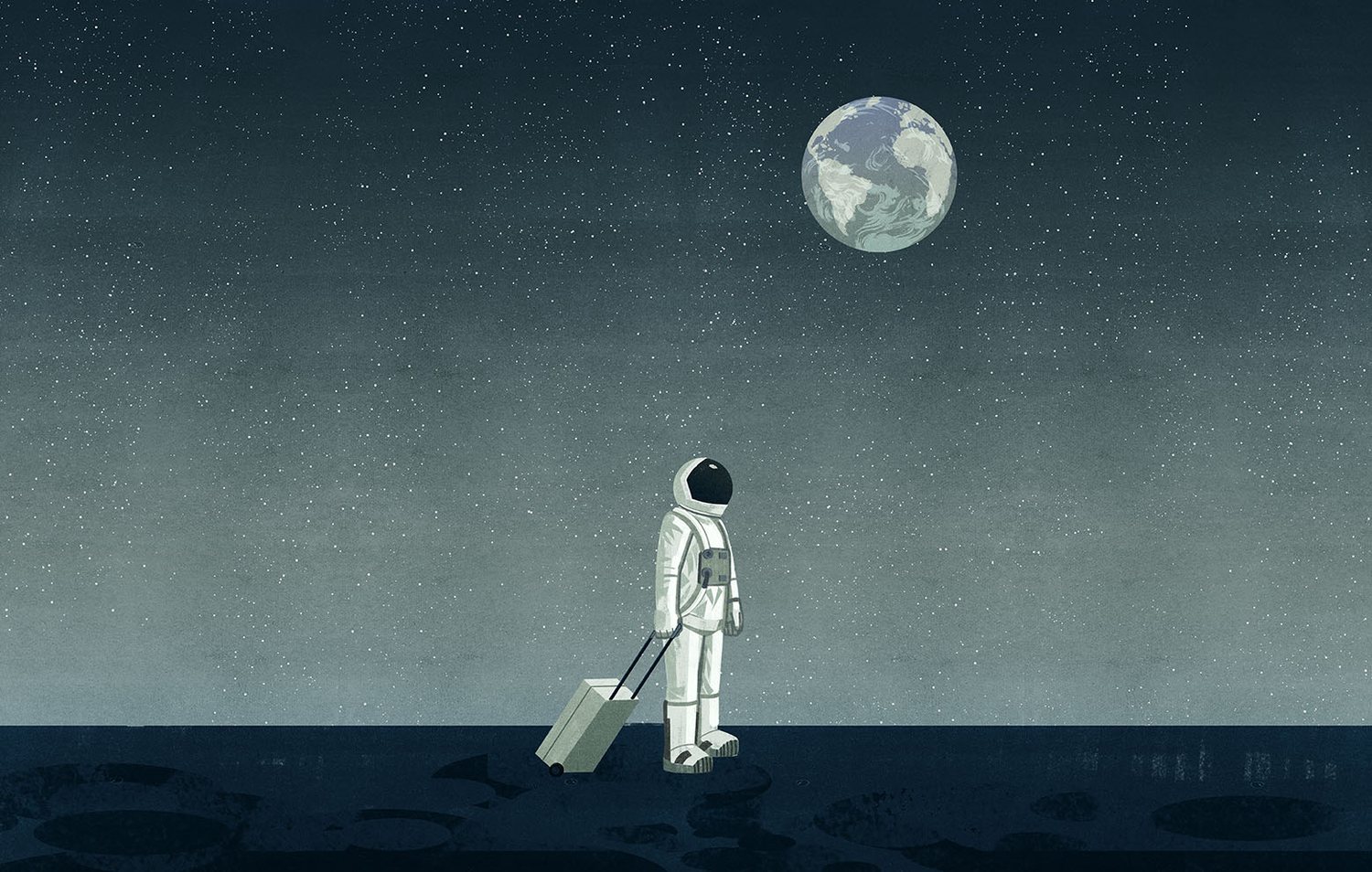 Astronaut with Luggage