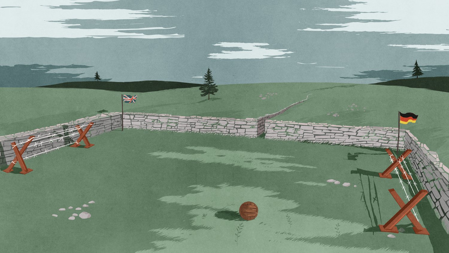 Football Field Behind the Wall