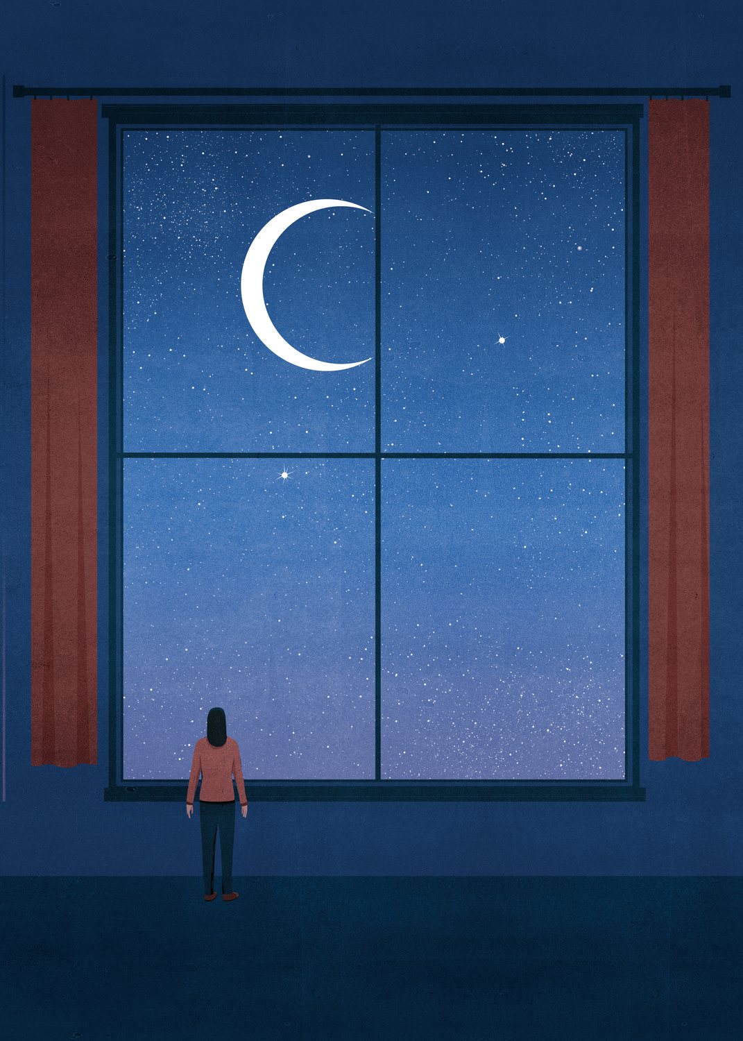 Woman at the Moonlit Window