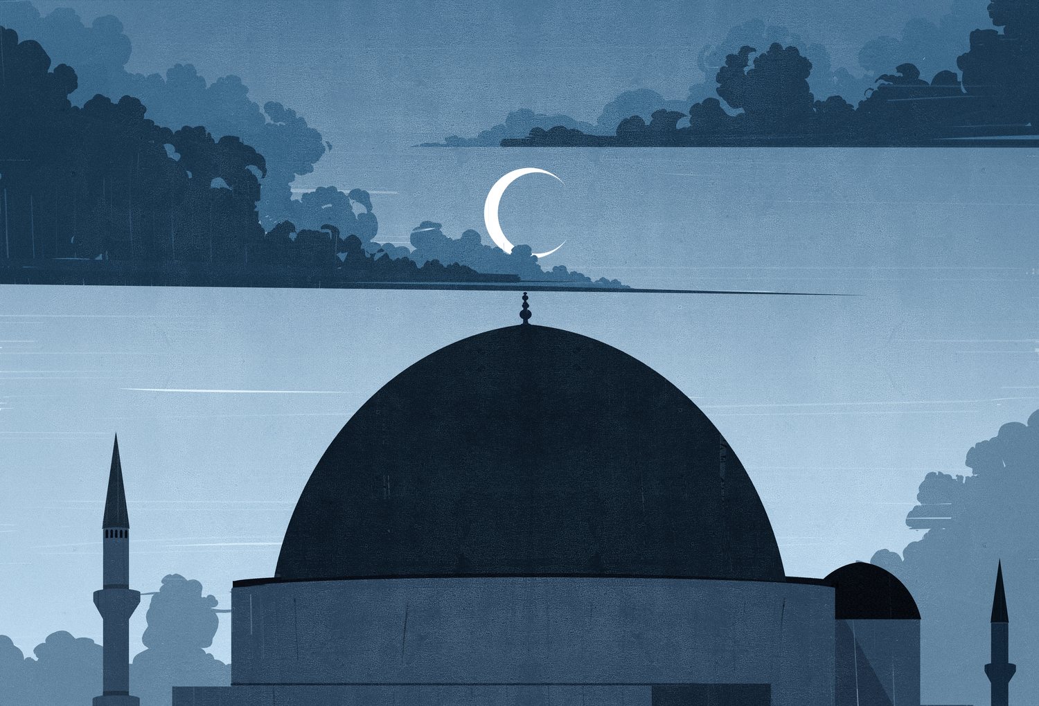 Mosque Dome under the Crescent
