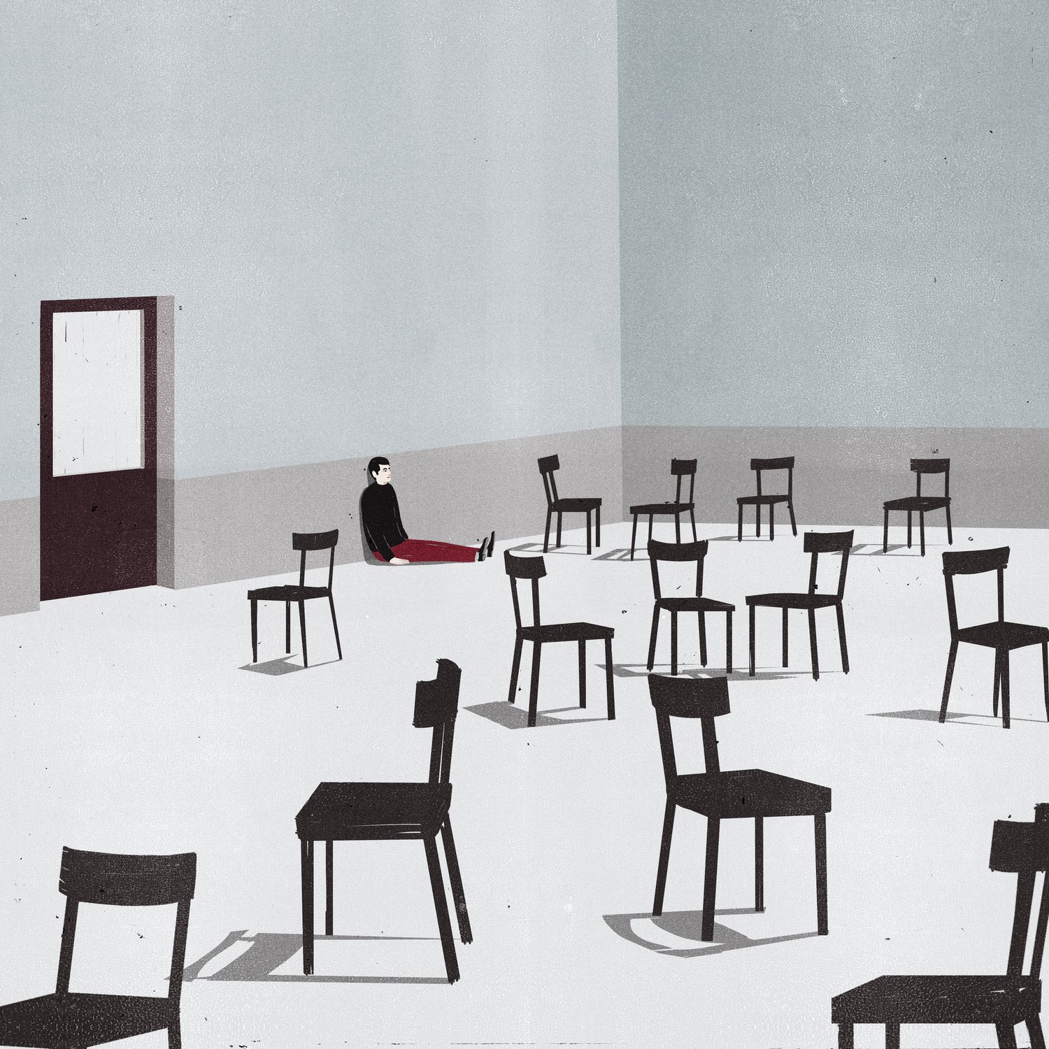 Empty Chairs in the Room