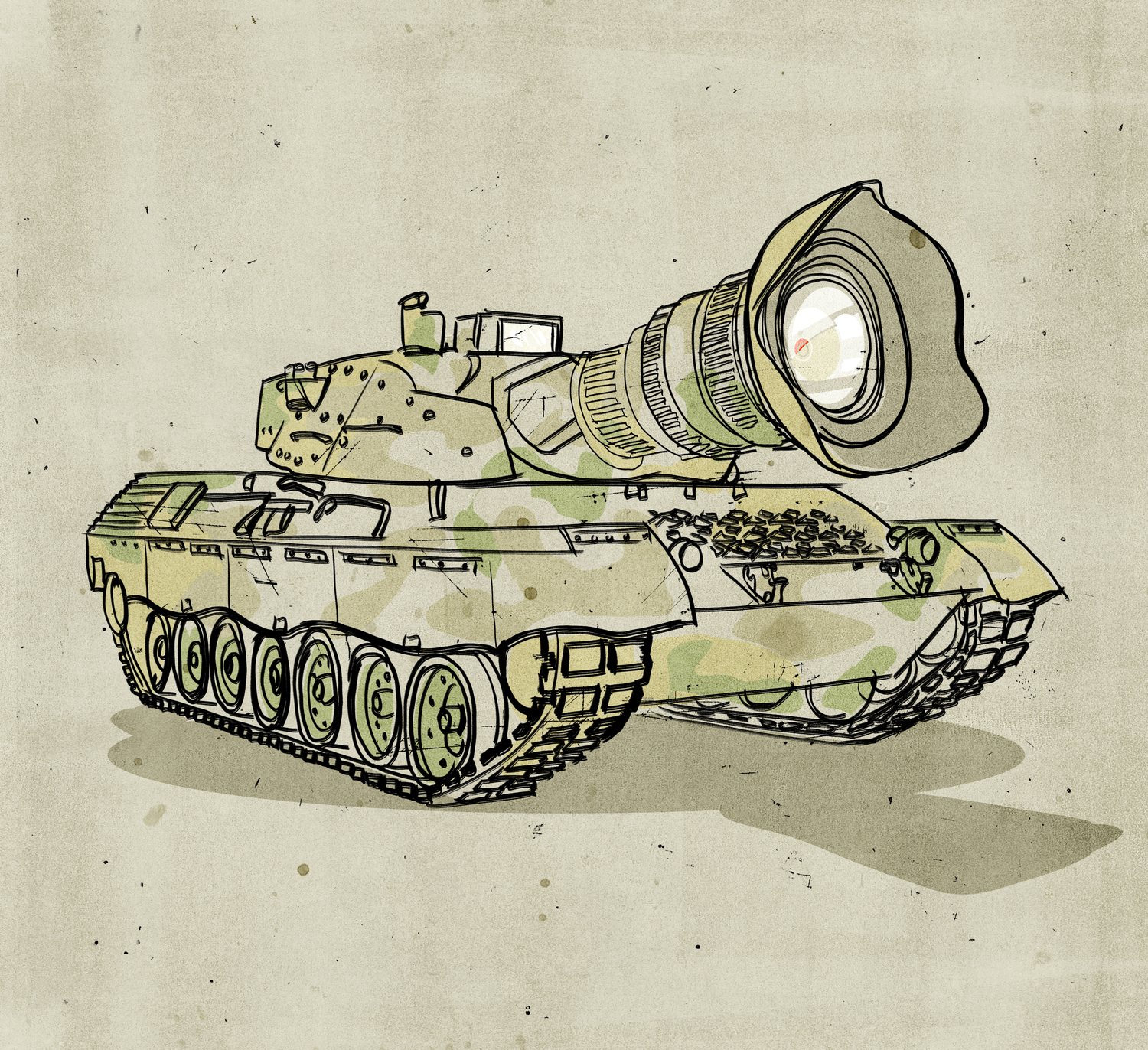 Tank with a Camera Lens