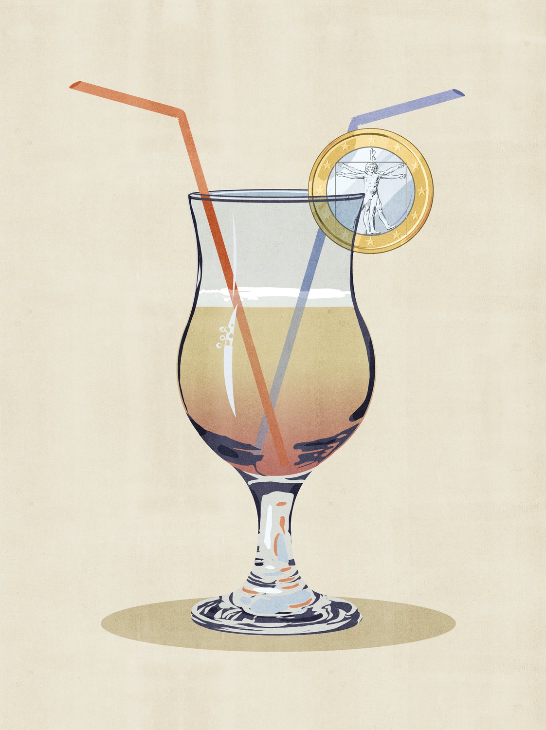 Cocktail with a Euro Slice