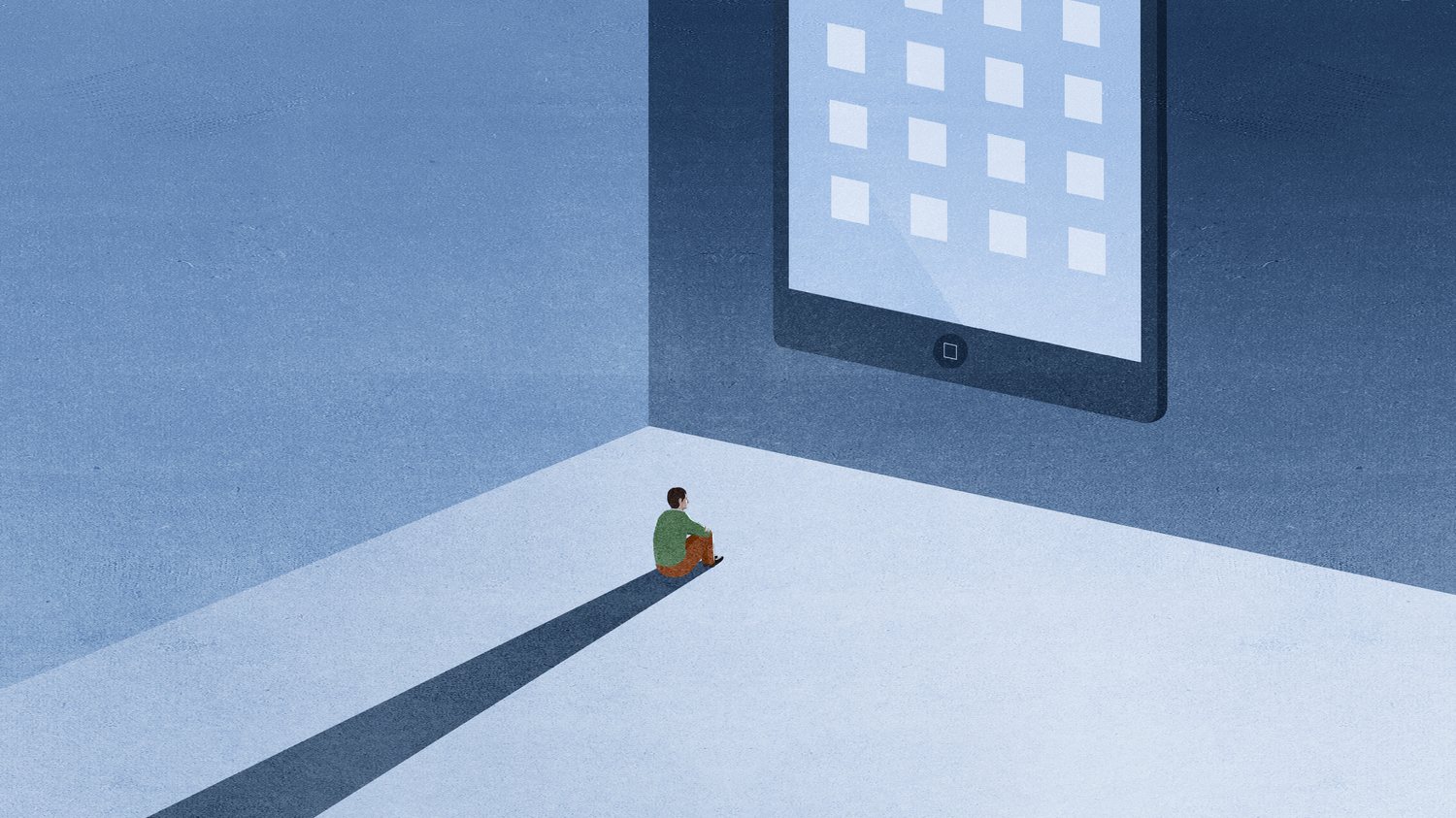 Tablet Window in the Empty Room