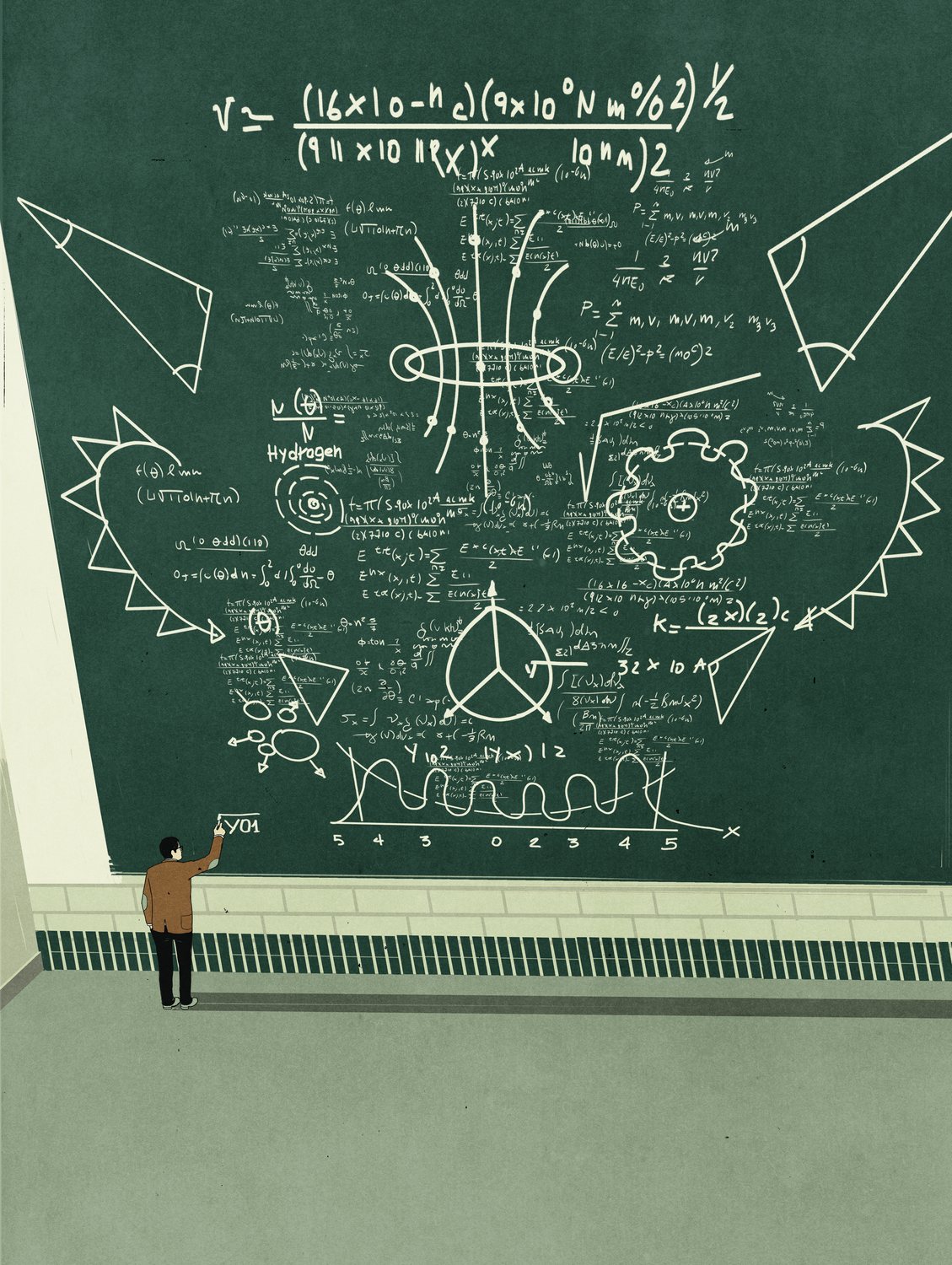 Professor at the Blackboard
