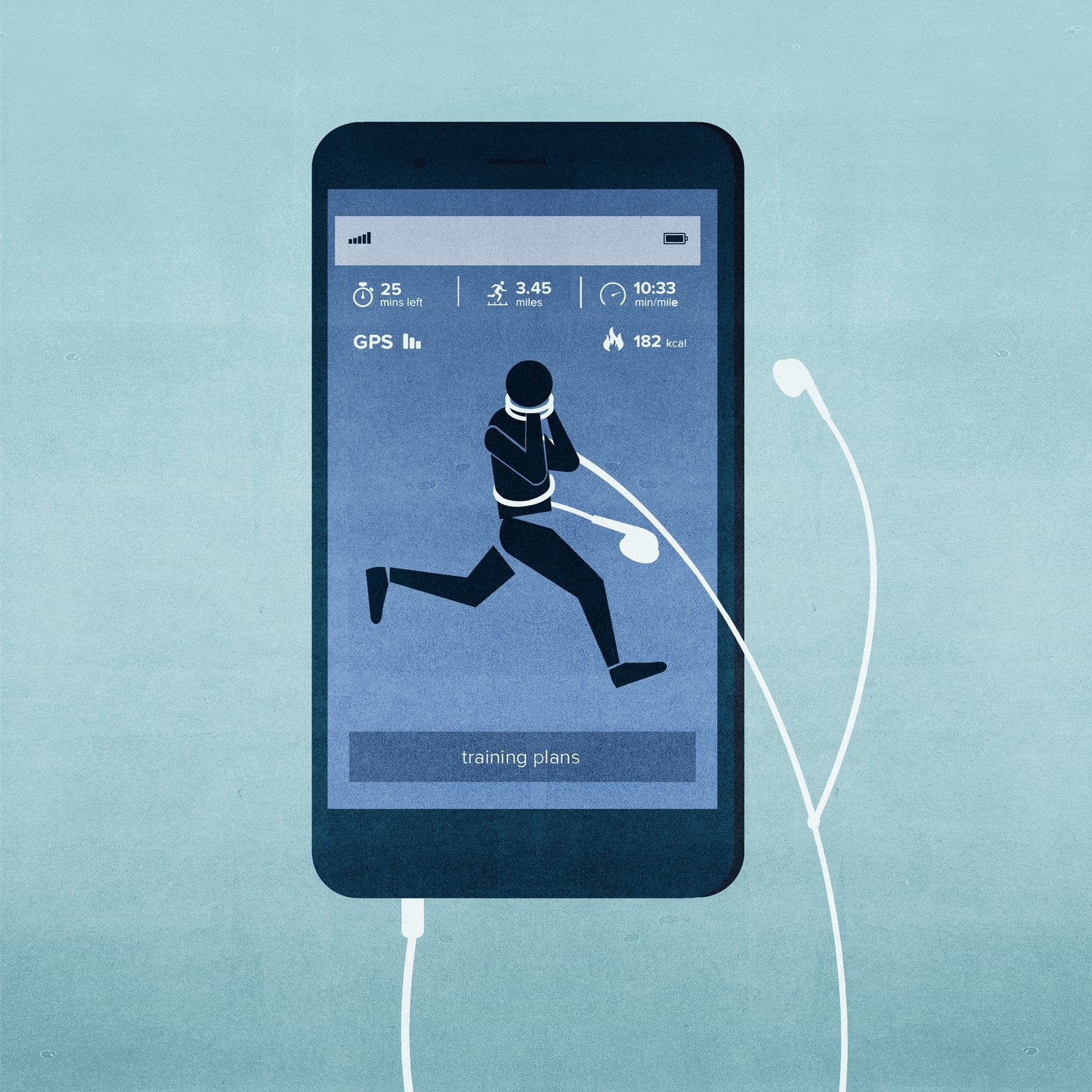 Runner inside the Smartphone