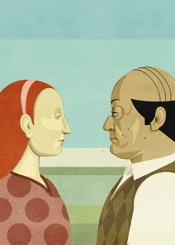 Renaissance Couple Face to Face