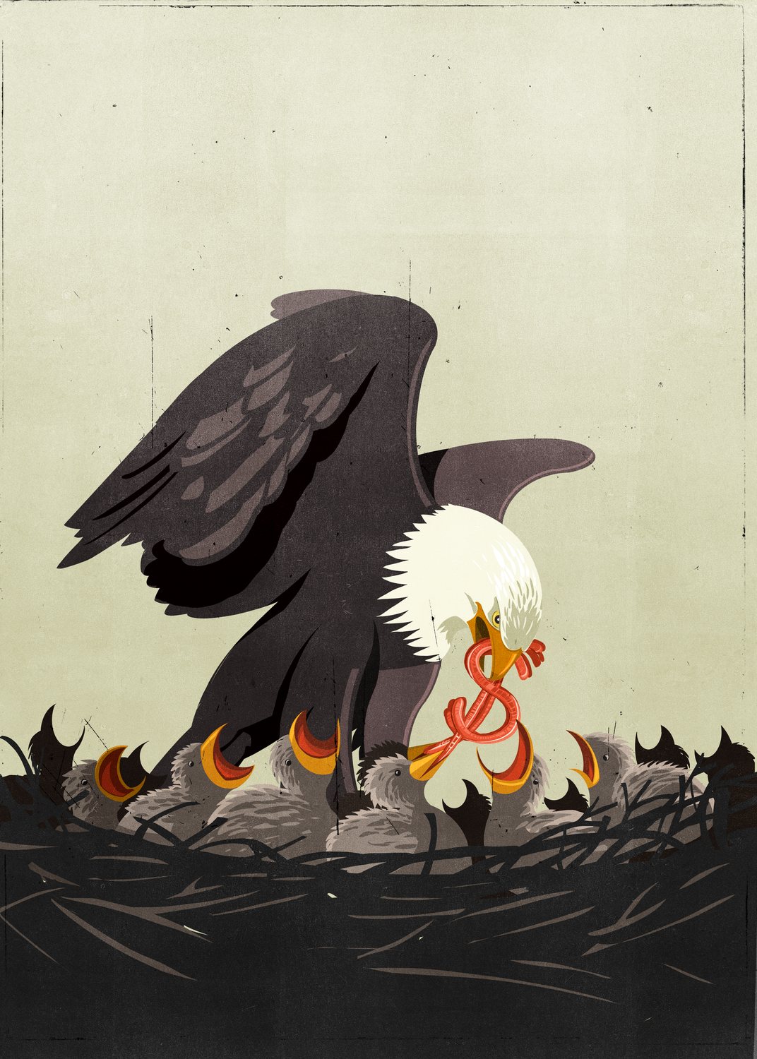 Eagle in a Burning Nest