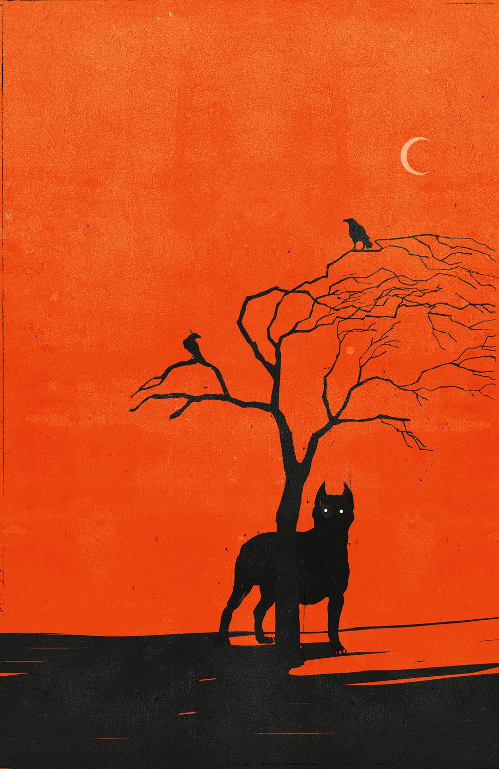 Dog under the Bare Tree