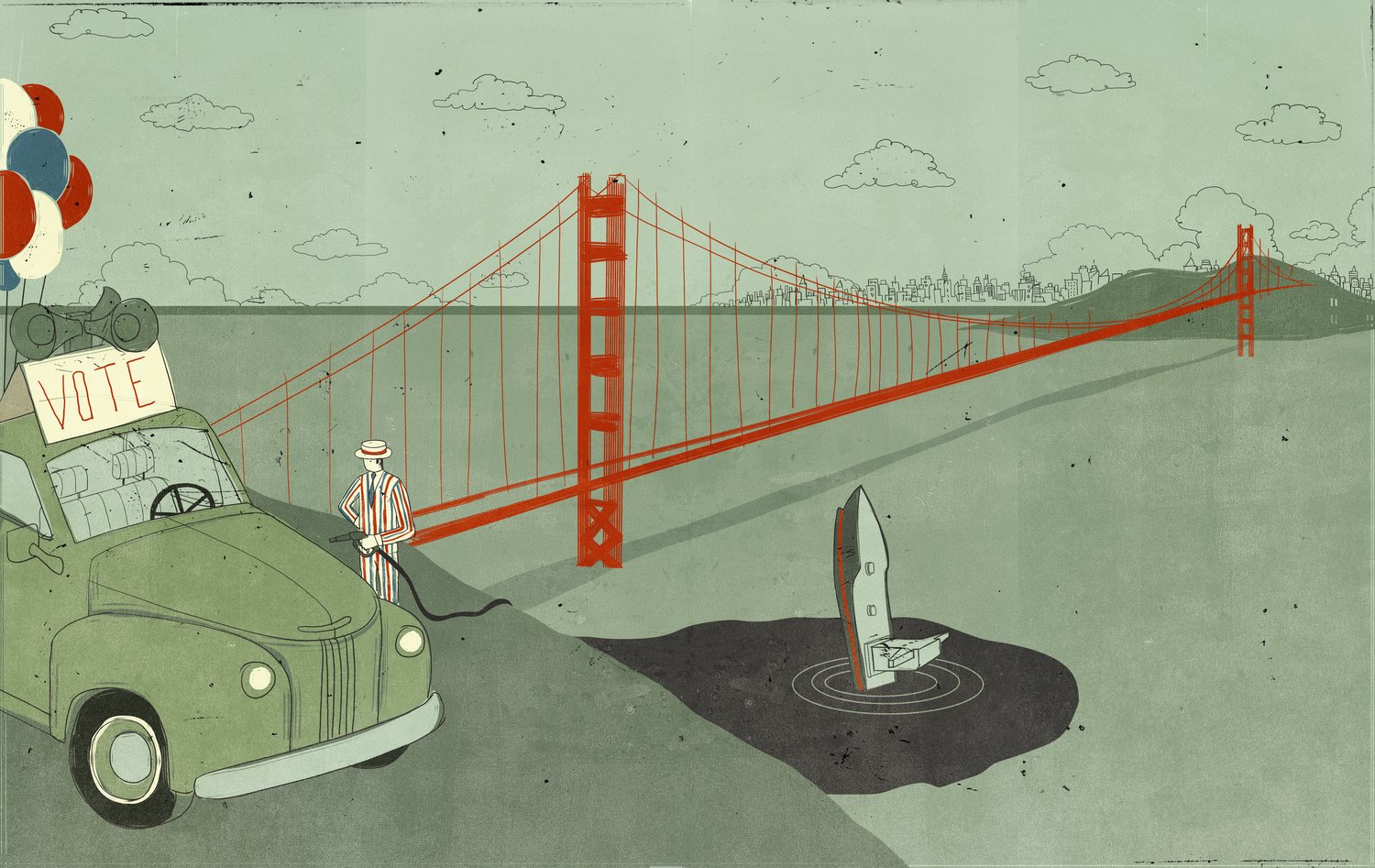 Campaign Truck at the Golden Gate