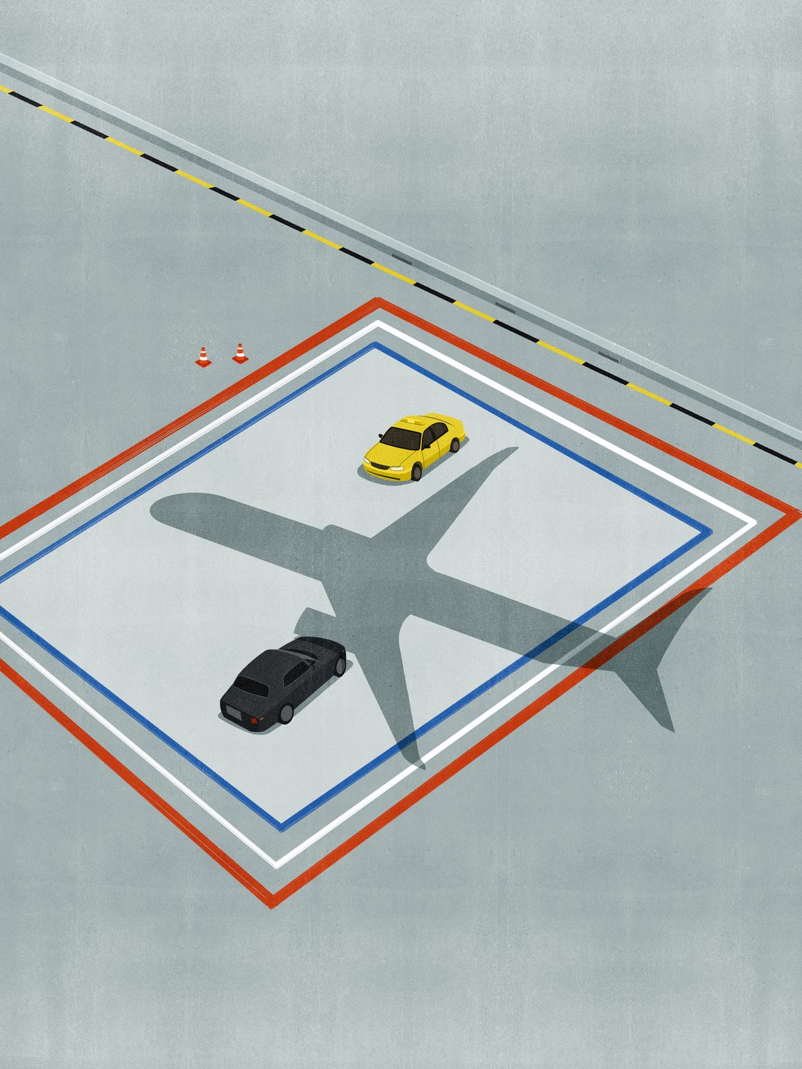 Plane Shadow on the Runway