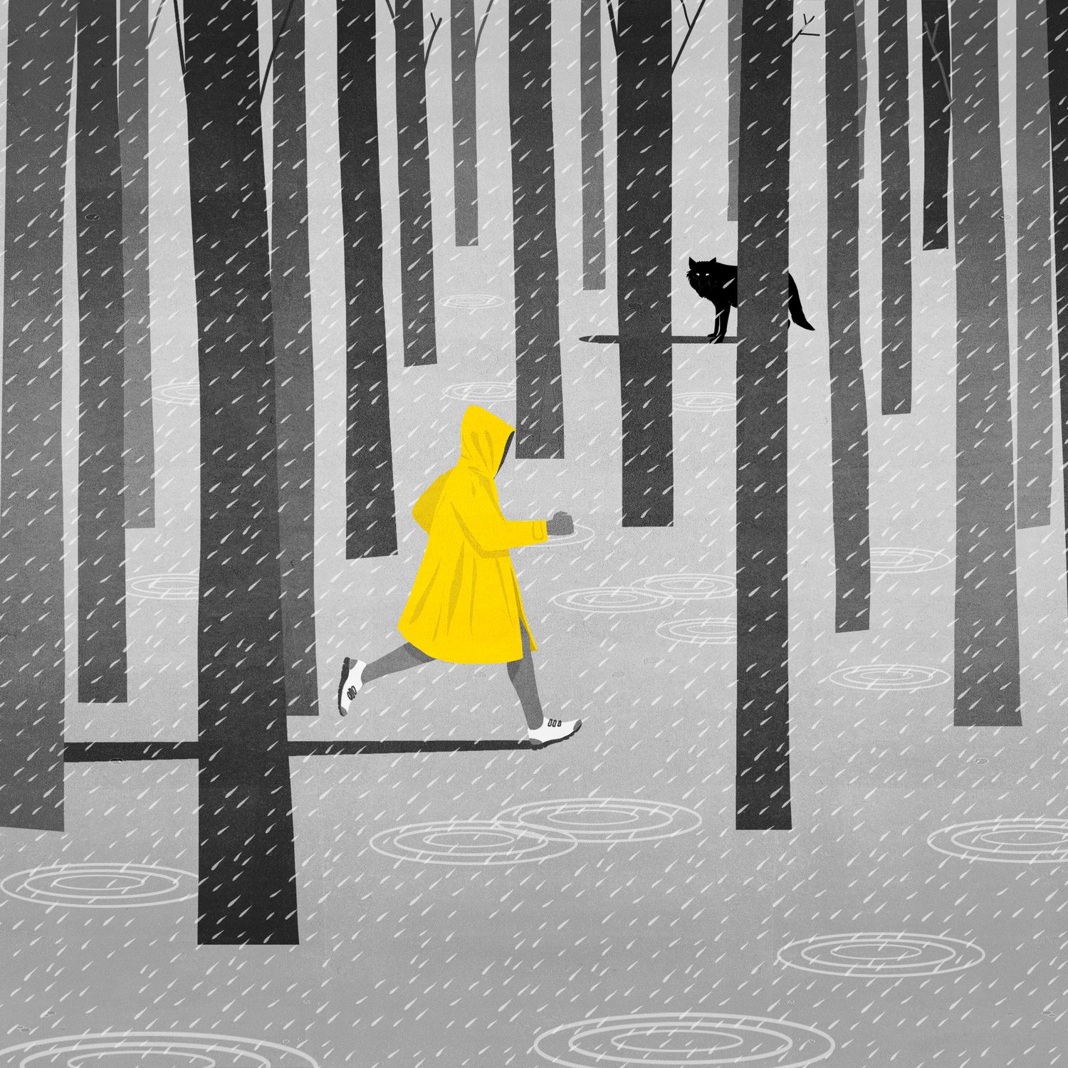 Raincoat in the Forest
