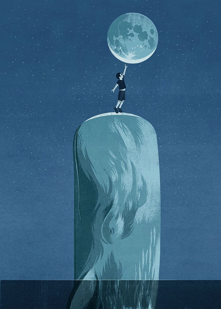 Reaching for the Moon on the Pillar