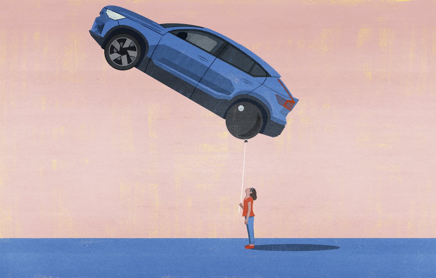 Car Hanging from a Balloon