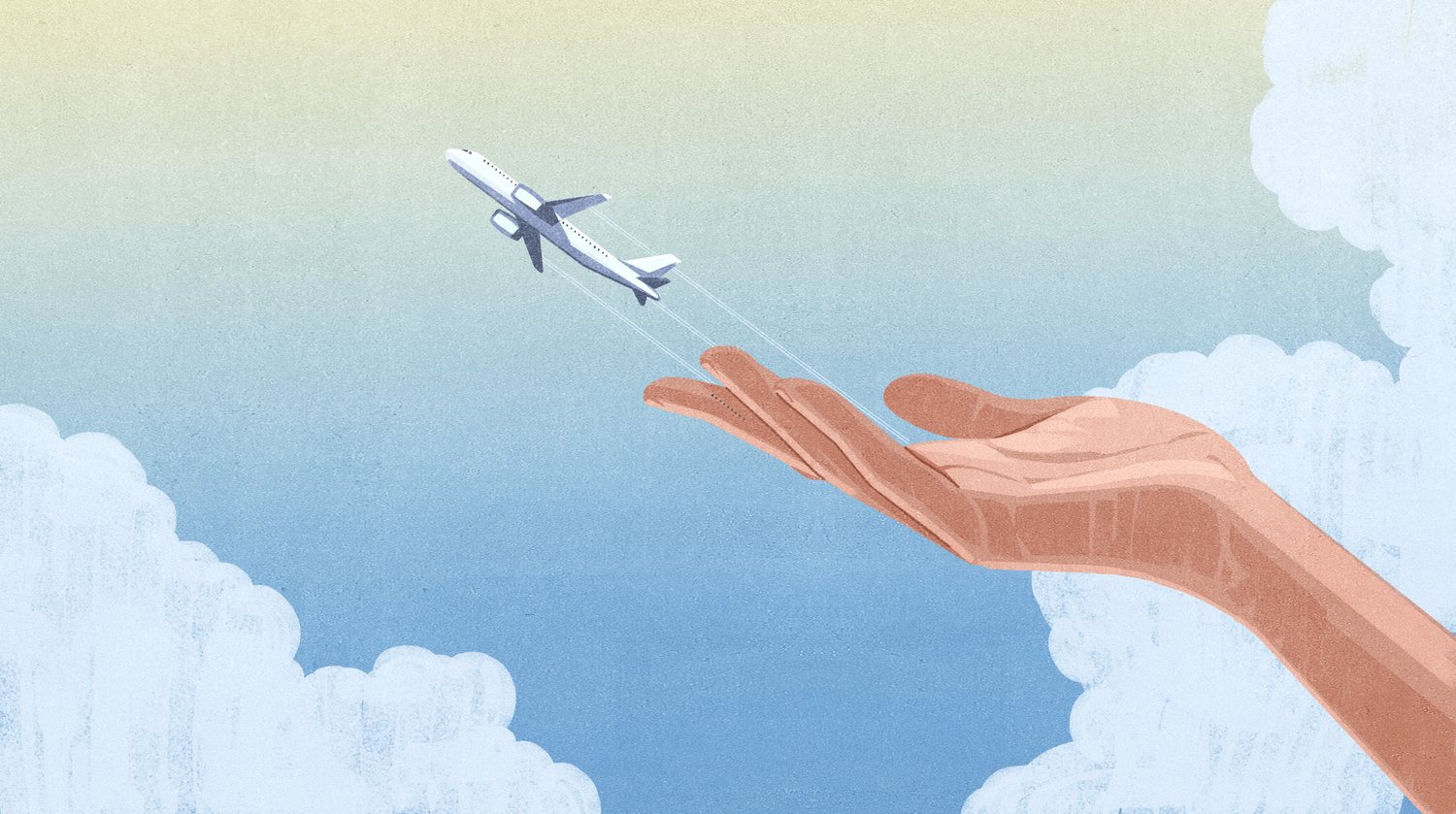 Hand Releasing a Plane