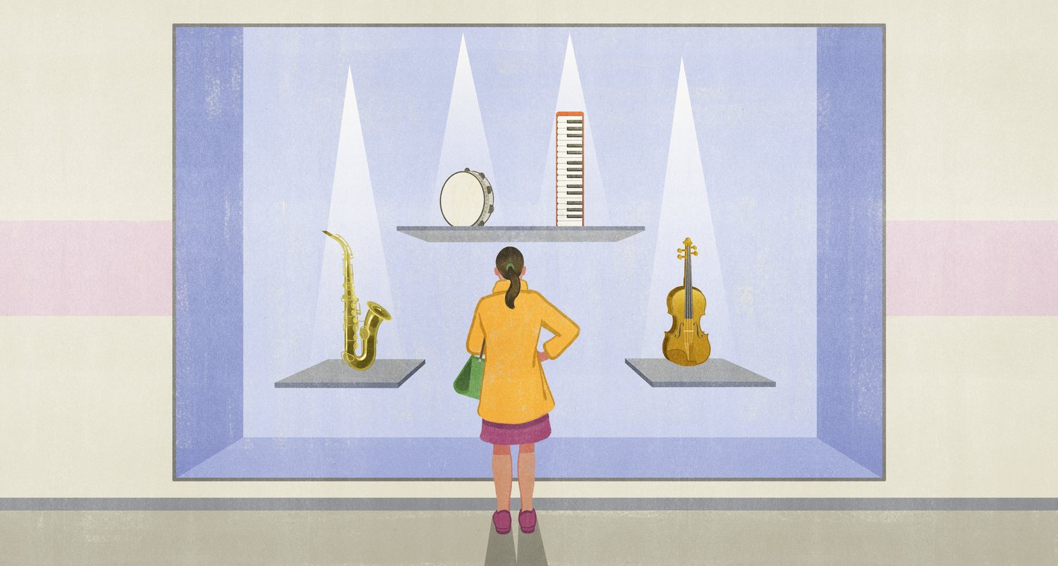 Musical Instruments in the Showcase
