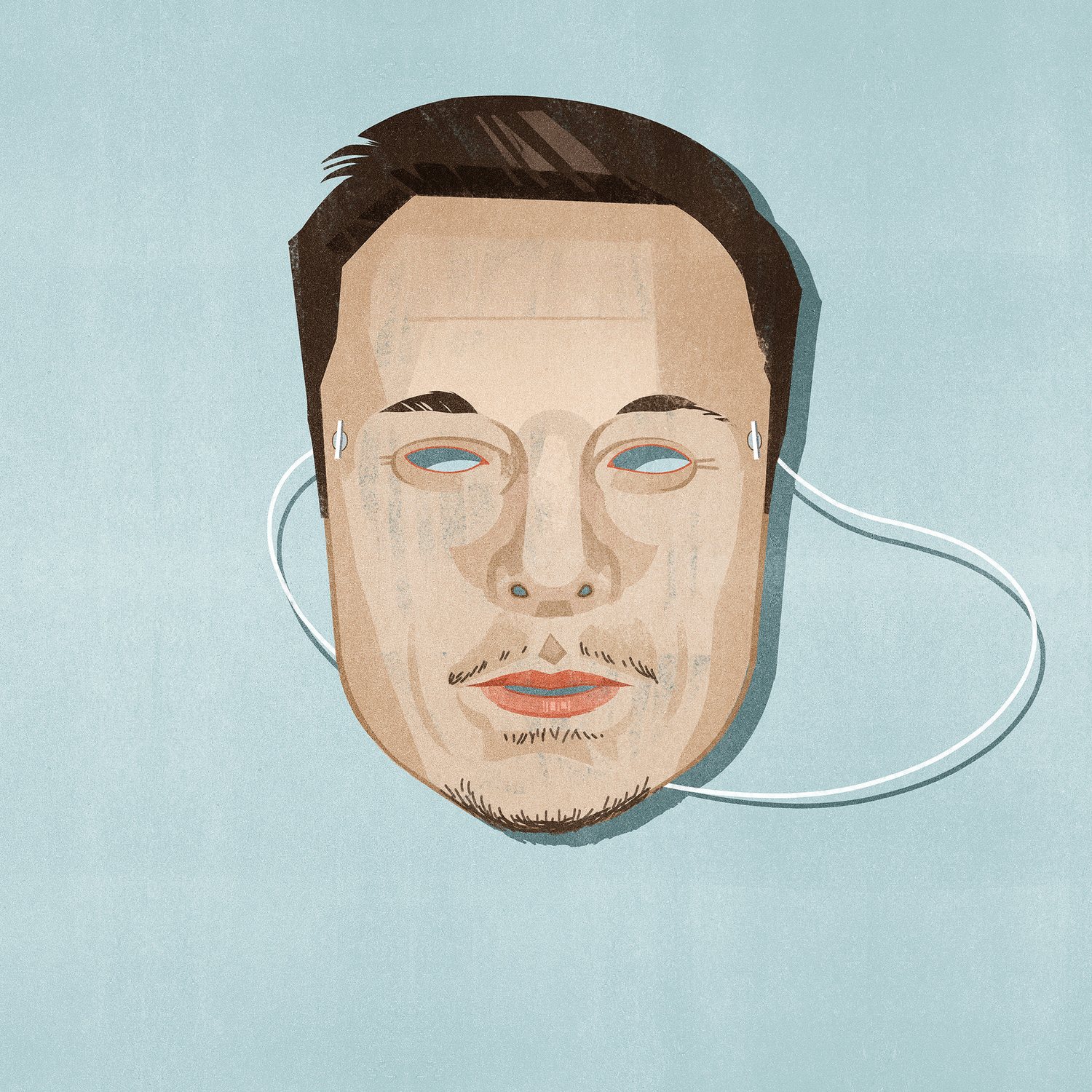 Mask Portrait with a Cable