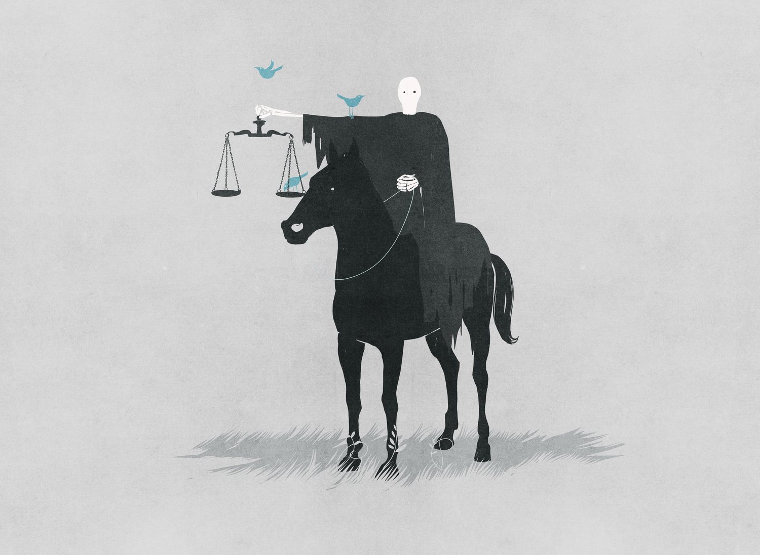 Rider with the Scales of Justice