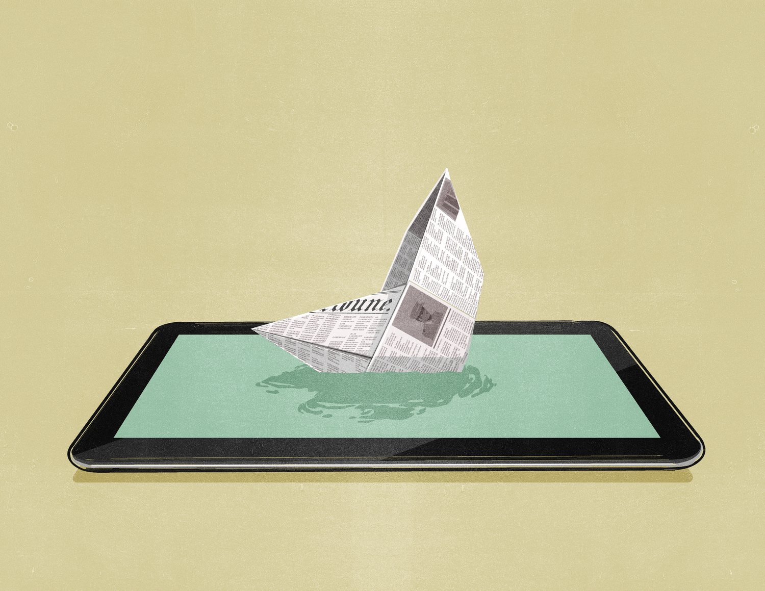 Paper Boat on the Tablet