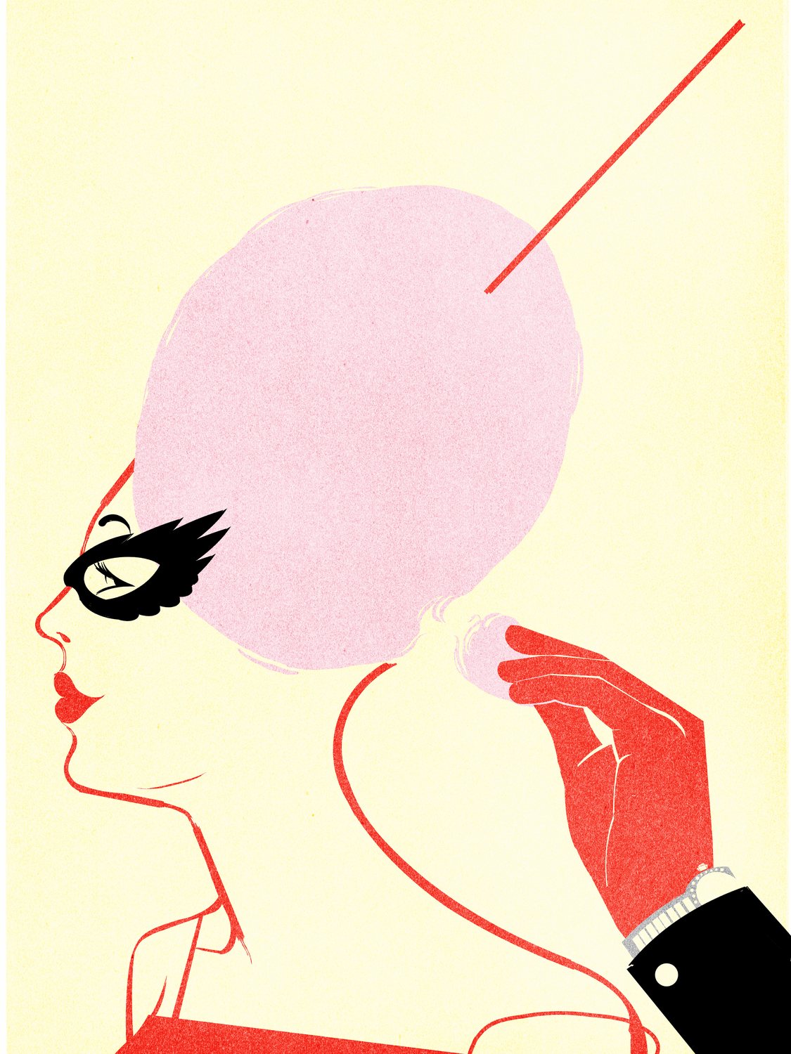 Masked Woman with Candy Floss