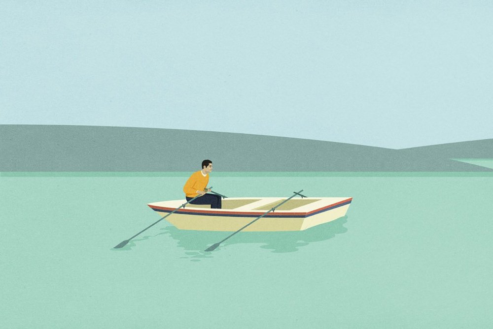 Man in a Rowboat
