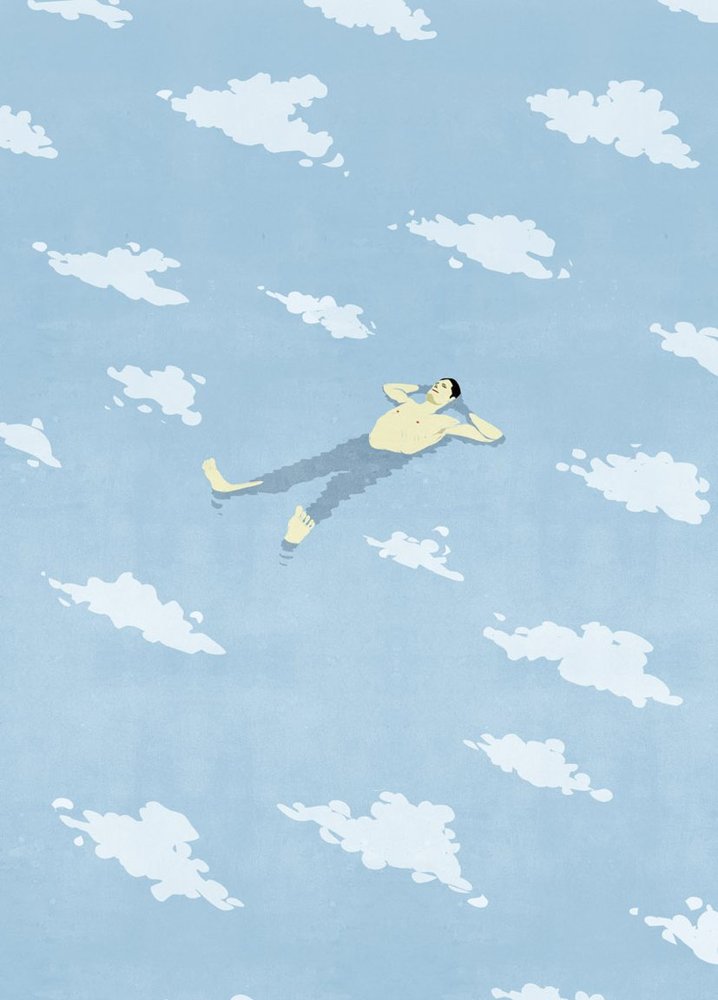 Swimmer among Clouds