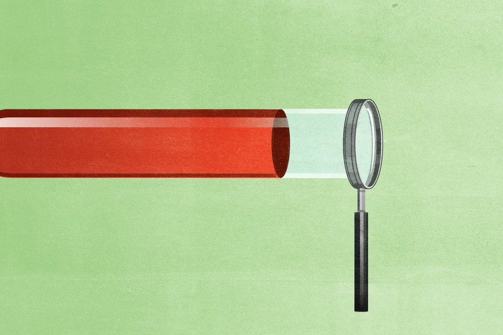 Test Tube and Magnifying Glass