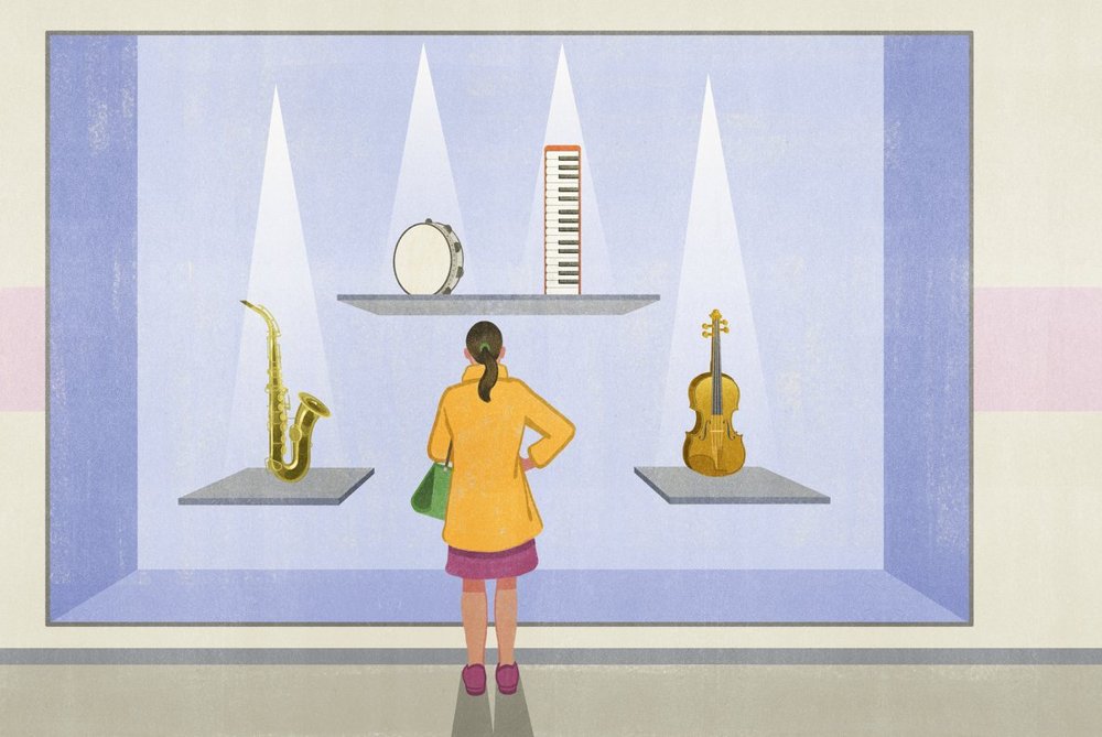Musical Instruments in the Showcase