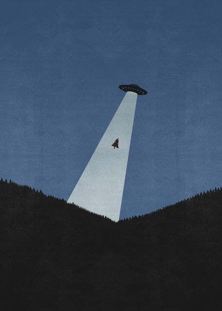 UFO Beam over the Hills