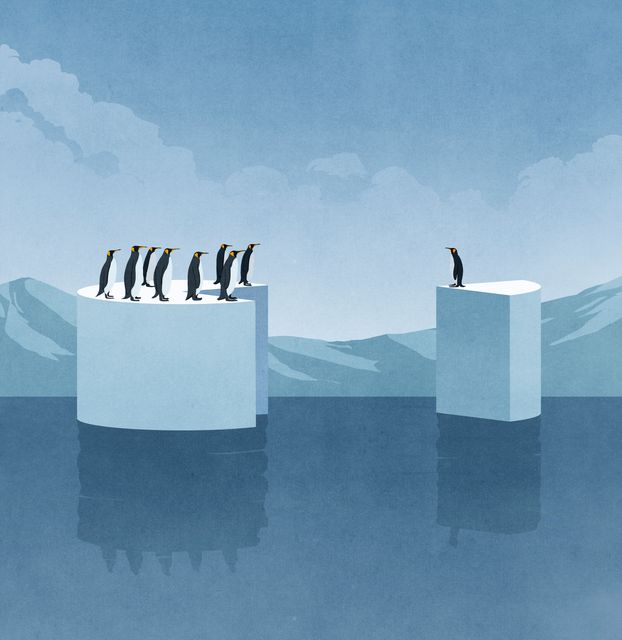 Penguins on Ice Columns