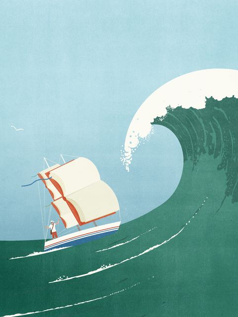 Paper Boat on the Wave