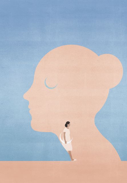 Sleeping Woman inside a Profile
