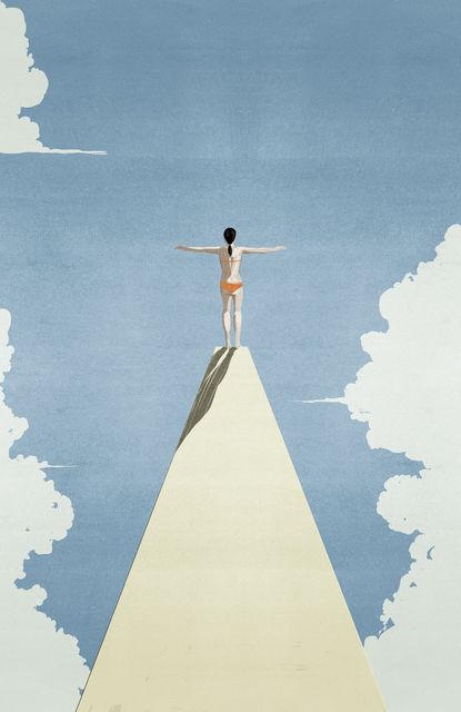 Diver on a Mountain Peak