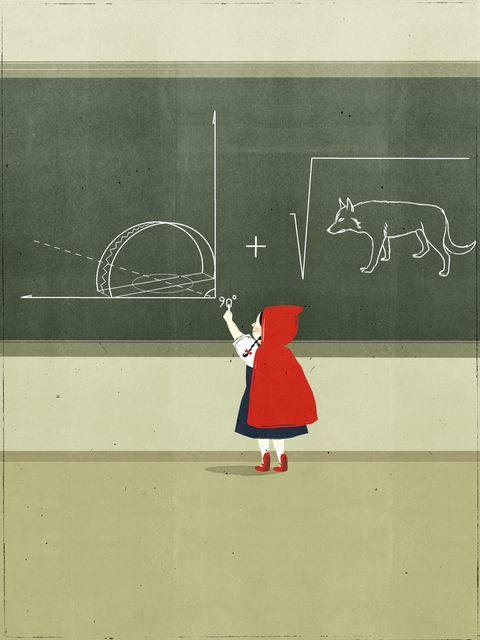 Red Riding Hood at the Blackboard