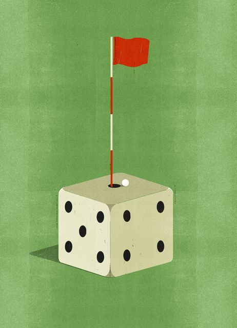 Dice on a Golf Green