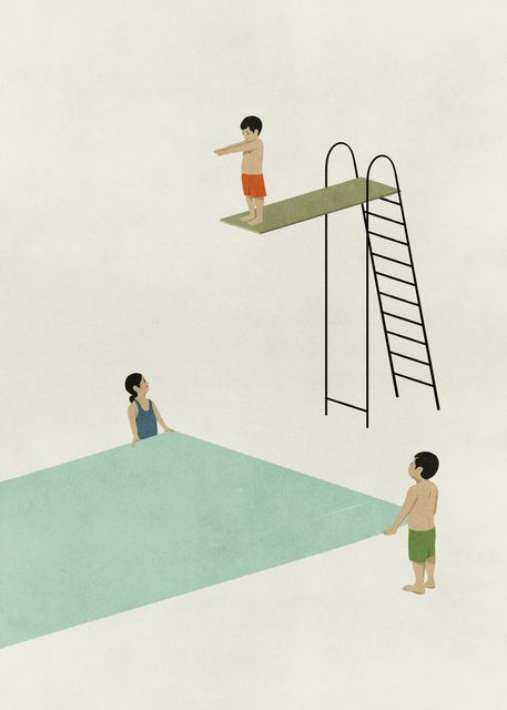 Diving Board on the Lawn
