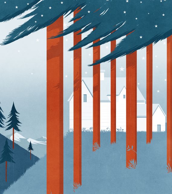 House in a Red Forest