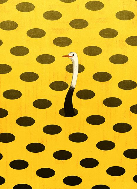 Ostrich in the Holes