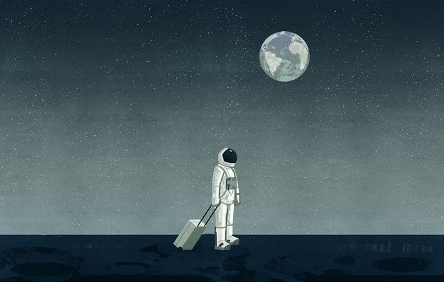 Astronaut with Luggage
