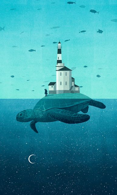 Turtle Lighthouse Underwater